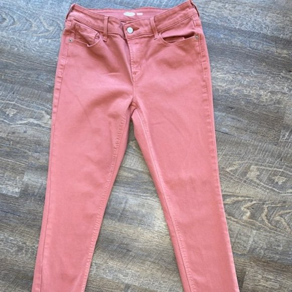 Mid-Rise Rockstar Skinny Jeans - Dust Rose - Picture 1 of 3